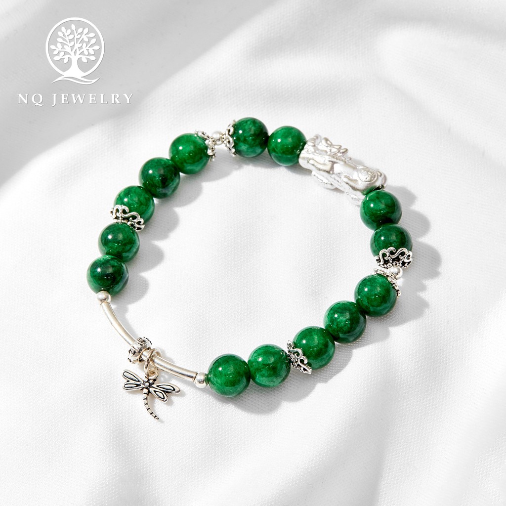 Vòng tay charm tỳ hưu treo và chuồn chuồn - NQ Jewelry