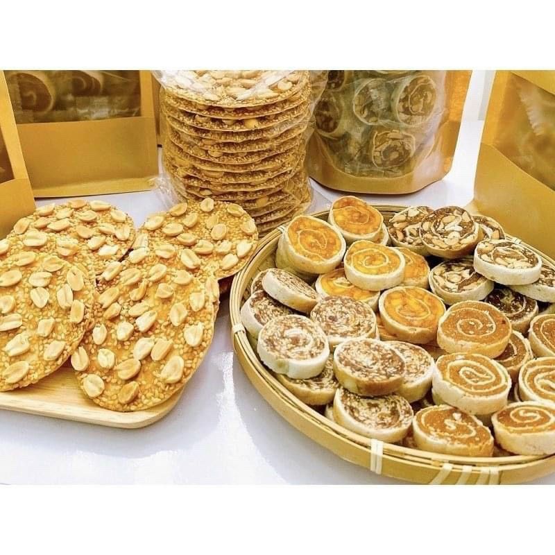 Bánh Tráng Kẹp Đậu Mè Gion Lon 250gr [Có Bán Sỉ], [Loại Đặc Biệt] Hàng ngon nhà làm