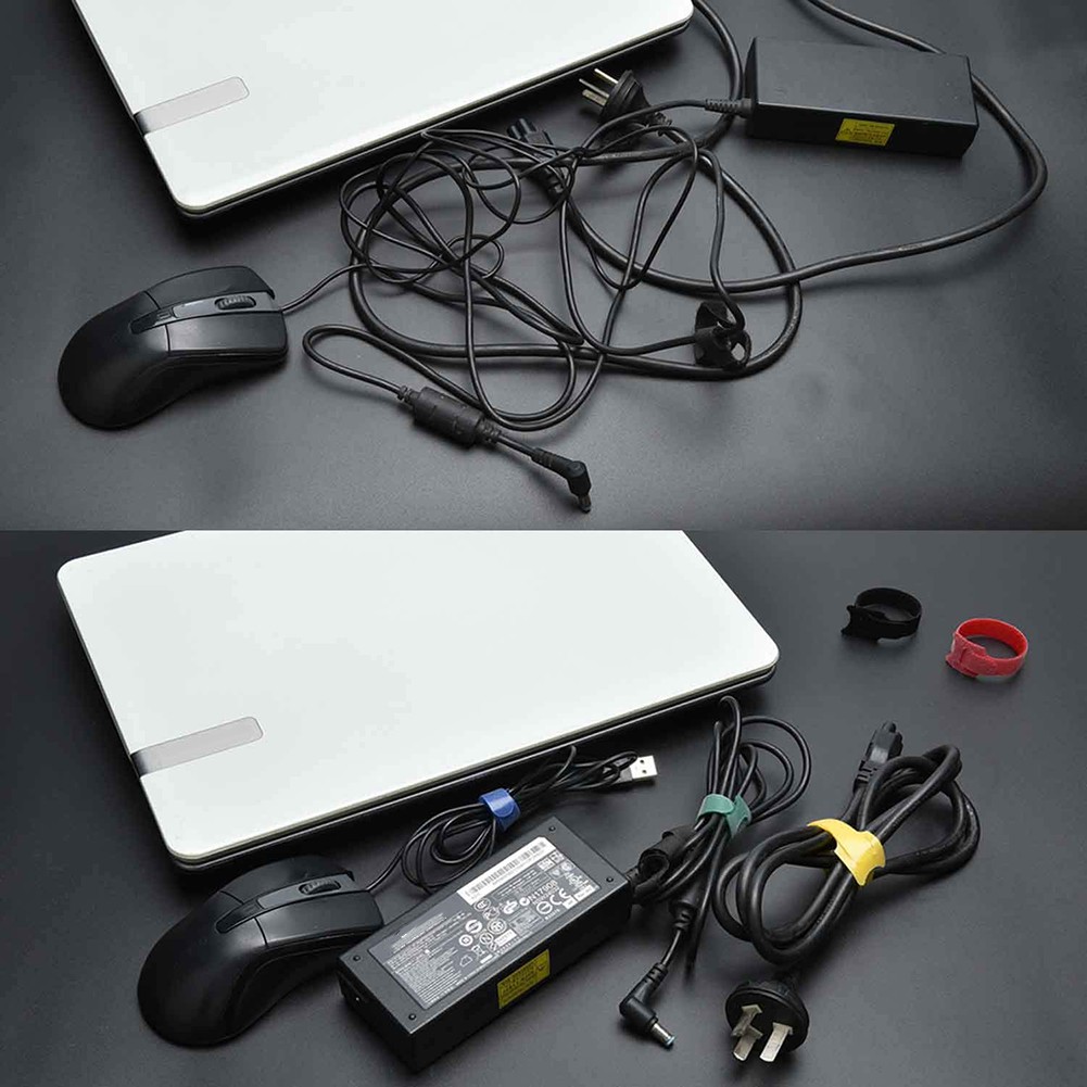 Set 50 dây buộc giữ dây cáp kiểu khóa dán sắp xếp gọn gàng tiện dụng