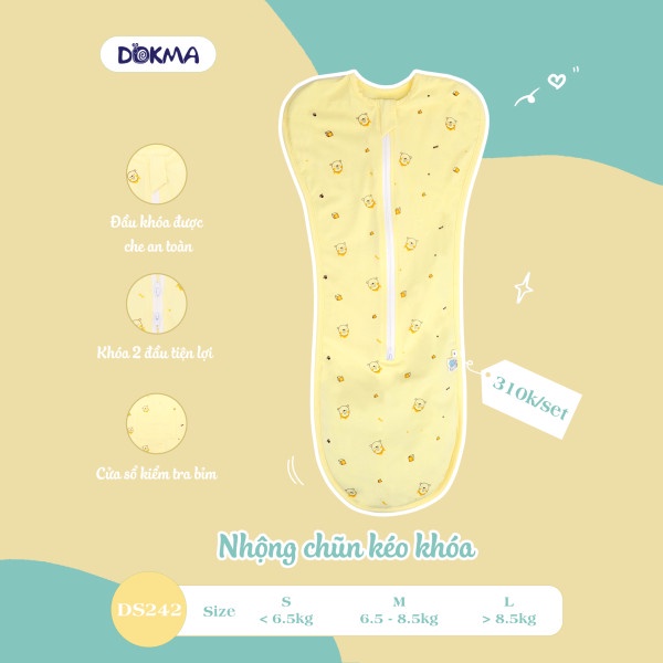 Nhộng kén kéo khóa Dokma DS242 (Nhộng chũn)