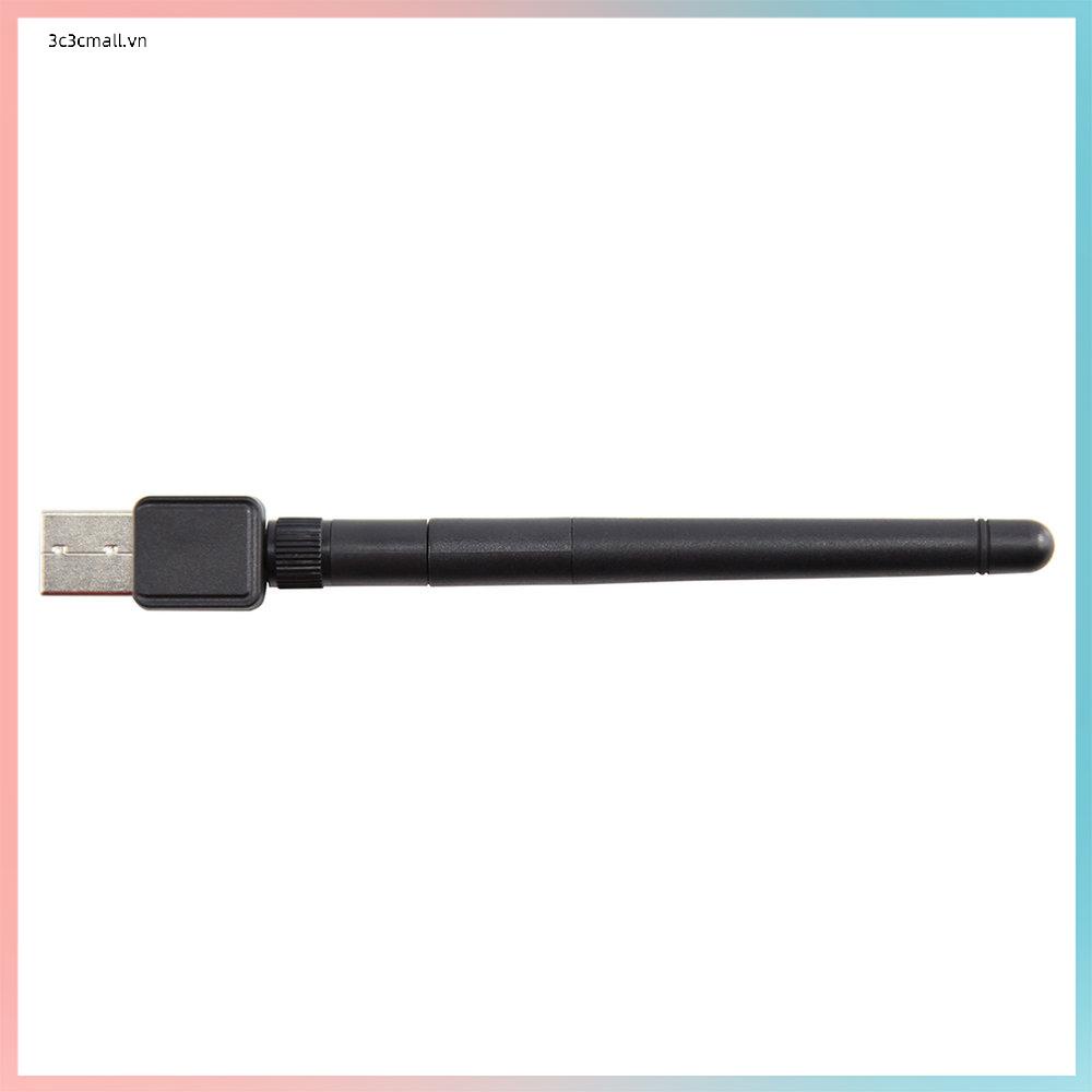 ✨chất lượng cao✨Mini USB 150M 150Mbps Wireless LAN Adapter 802.11b/n/g WiFi w/ 2dBi Antenna