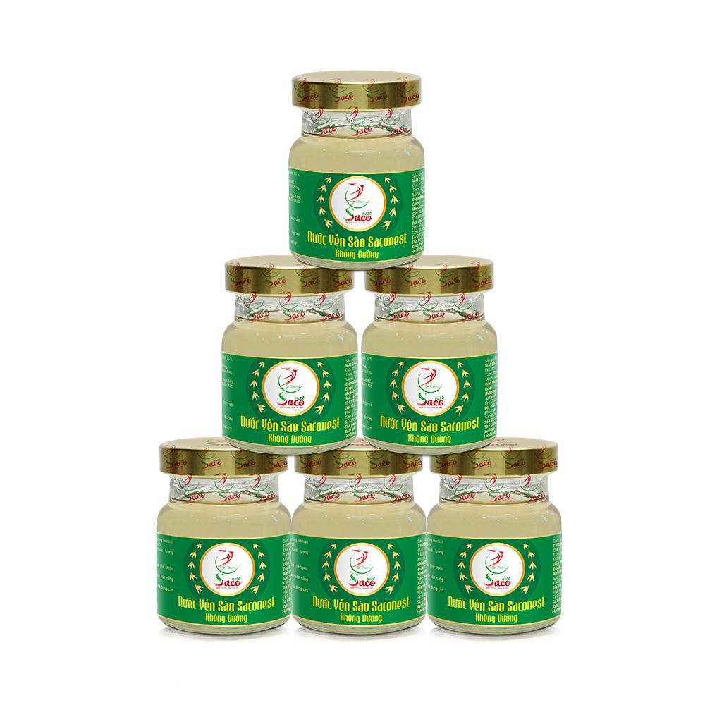 [KÈMTÚI]15% Tổ Yến Sào - Nước Yến Sào Cao Cấp Saconest Không Đường Hộp 6 lọ, Lọ 70ml Dành Cho Người Tiểu Đường, ăn kiêng | BigBuy360 - bigbuy360.vn