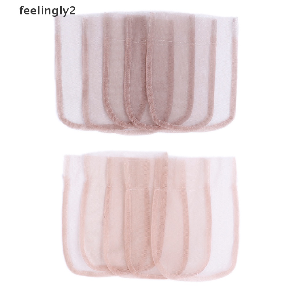 Mũ Lưới Trùm Tóc Giả 4 * 4cm Màu Nâu Thụy Sĩ Phối Ren Thời Trang