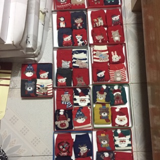 1 set 4 đôi tất caramelaaa size 1-8 tuổi
