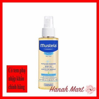 Dầu Massage Baby Oil 100ml – Thương hiệu Mustela của Pháp