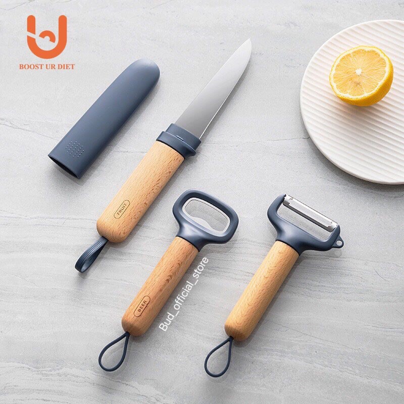 Combo dao nạo gọt thái rau củ quả Bud
