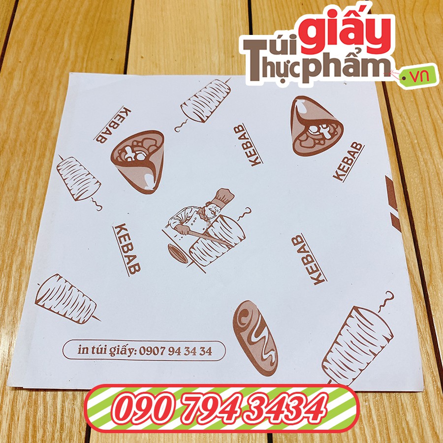 1000 túi giấy Kebab (Fort - in sẵn)