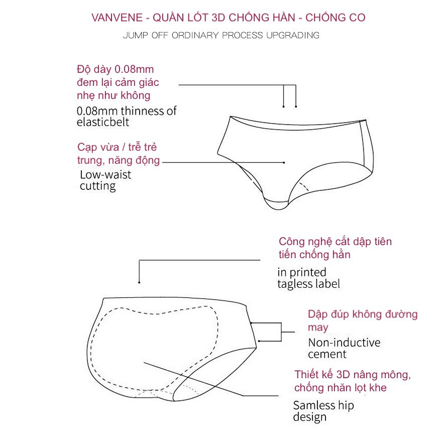 Quần Lót Lụa Sữa Tàng Hình Không Đường May Không Viền Gấp 3D Chống Lọt Khe P068 | BigBuy360 - bigbuy360.vn