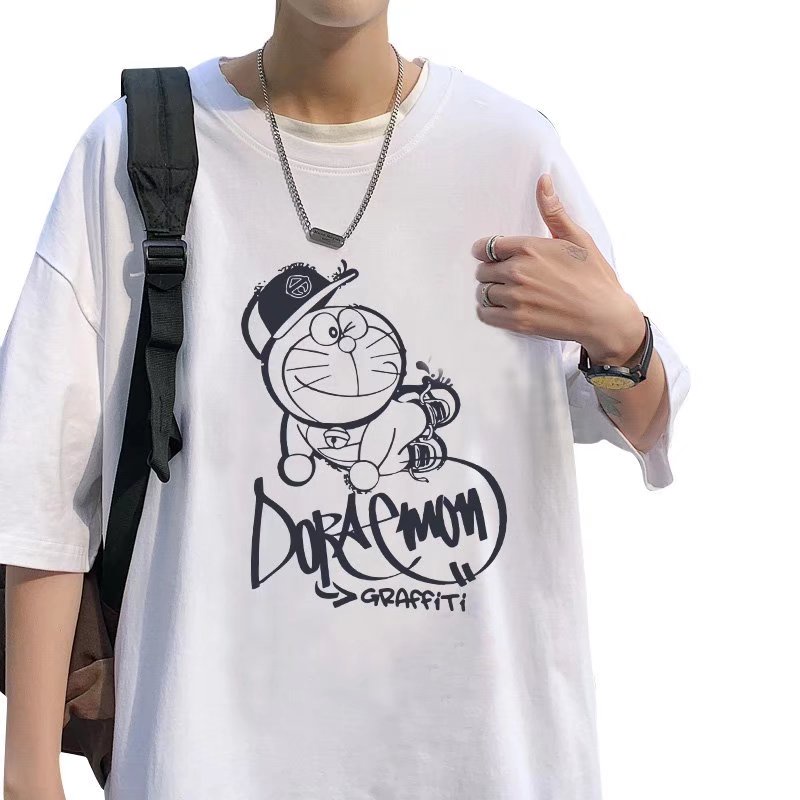 Áo Thun Dáng Rộng In Hình Phi Hành Gia Phong Cách Hip Hop Hàn Quốc Thời Trang Mùa Hè Cho Nam Cỡ M-8XL