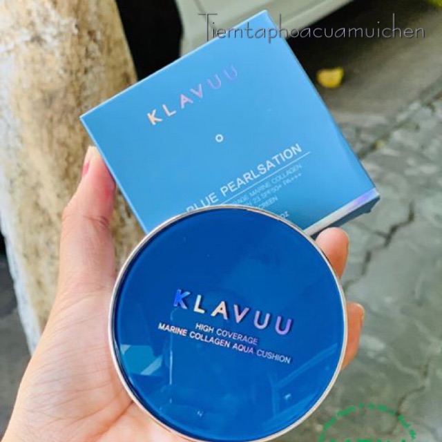[Sẵn] [Chính hãng] Phấn Nước Cấp Ẩm, Che Phủ Cao Klavuu Blue Pearlsation High Coverage Marine Aqua Cushion SPF 50 | BigBuy360 - bigbuy360.vn
