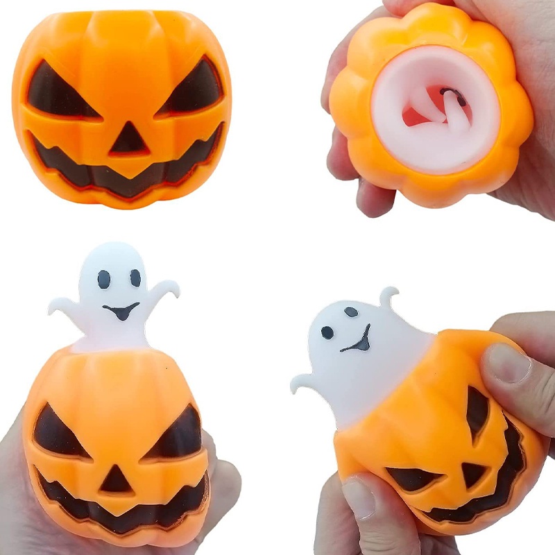 Bóng Cao Su Hình Ma Bí Ngô Trang Trí Halloween