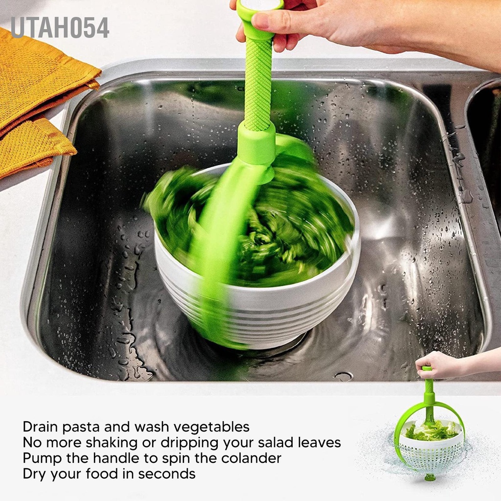 Utah054 Salad Spinner Non Scratch ABS Spinning Colander cho xà lách Nhà bếp Dụng cụ rửa rau