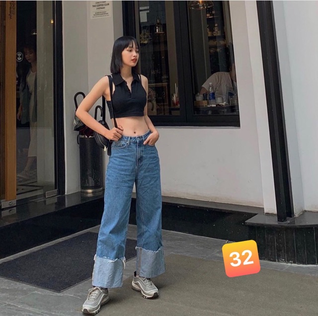 Quần jeans nữ xắn lai chất loại 1
