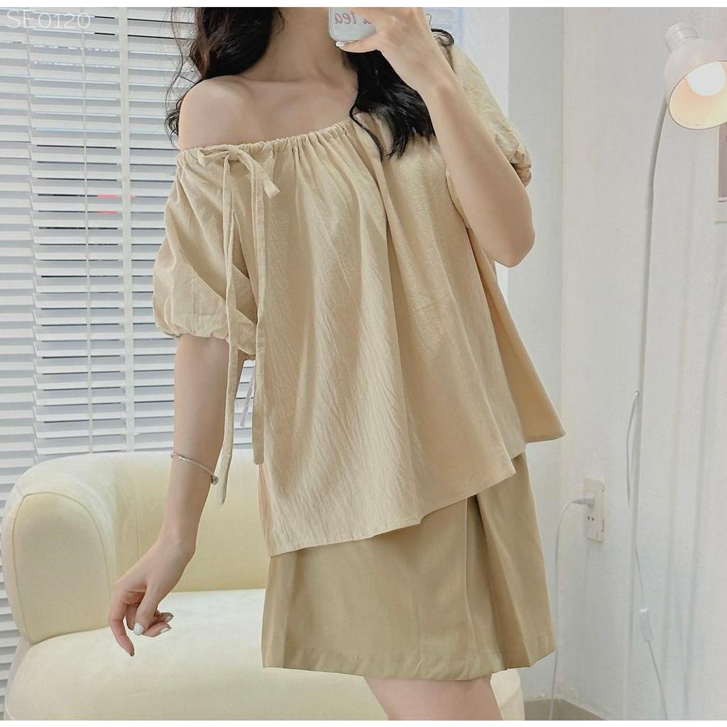 Set áo thô sần mix chân váy đẹp độc lạ - 247store.vn - Settho120_P3K4