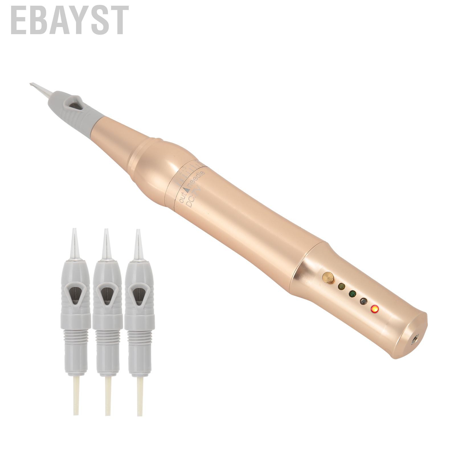 Ebayst Microblading Pen Semi‑Permanent Eyebrow Lip Eyeliner Tattoo Machine with Needles 100‑240V