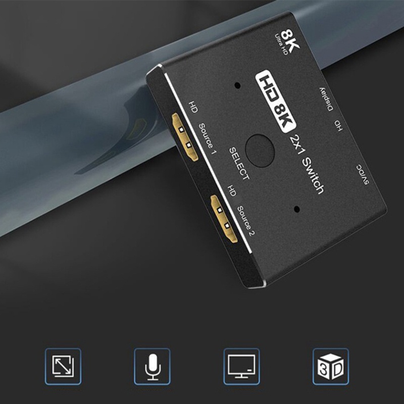 Công Tắc Chuyển Đổi Hai Trong 1 HDMI2.1 8k 2X1 Chất Lượng Cao