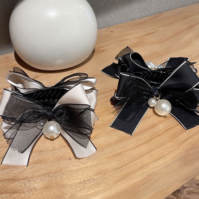 Kẹp Tóc Càng Cua 【Kẹp Càng Cua 3 Răng】Đính Ngọc Trai Nhân Tạo Thời Trang Hàn Quốc