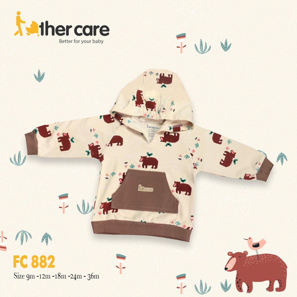 Áo Hoodie trẻ em FatherCare Mũ Nỉ - Gấu FC882