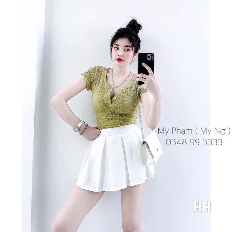 ÁO XỐP CÚC NGỰC FROM ÔM CO GIÃN CHẤT ĐẸP MS13333