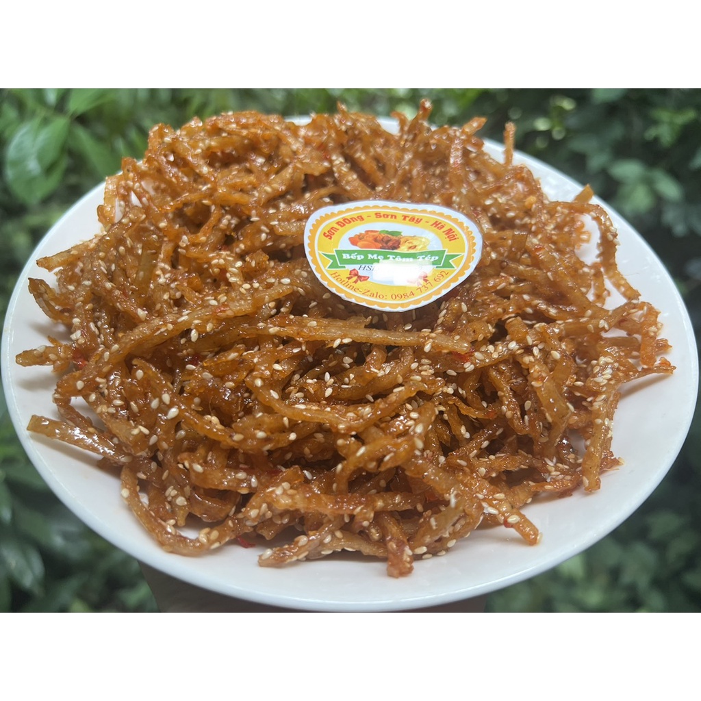 Cá bò sợi rim mè ăn liền đặc sản Đà Nẵng túi zip 200G