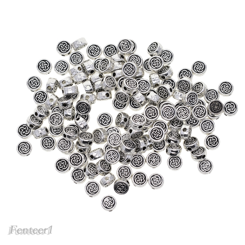 Set 100 hạt xỏ lỗ hình tròn dùng làm trang sức thủ công