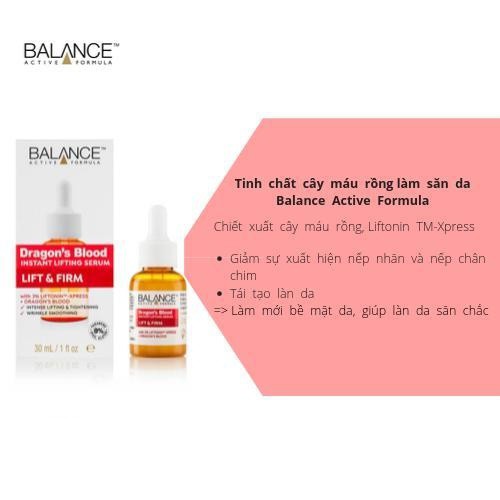 Serum Nâng Cơ,Phục Hồi Da,Ngừa Lão Hóa Tinh Chất Cây Máu Rồng Balance Active Formula Dragon's Blood Instant Lifting 30ml | BigBuy360 - bigbuy360.vn