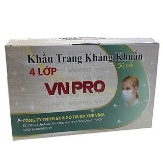 Khẩu trang y tế 4 lớp VN PRO