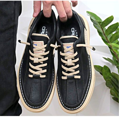 Giày Sneaker Thể Thao Nam Da Bò Cao Cấp Màu Trắng Phong Cách Hàn Quốc Trẻ Trung Năng Động