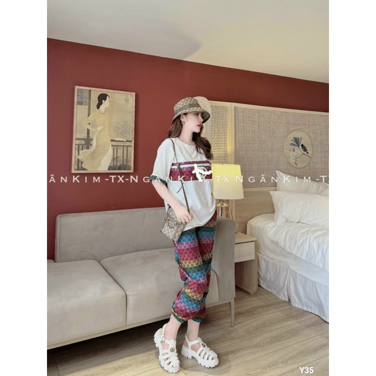 (Free Ship) SÉT BỘ ÁO COTTON QUẦN BỐ CÁ TÍNH TRẺ TRUNG HỢP THỜI TRANG UP Shop VLTN