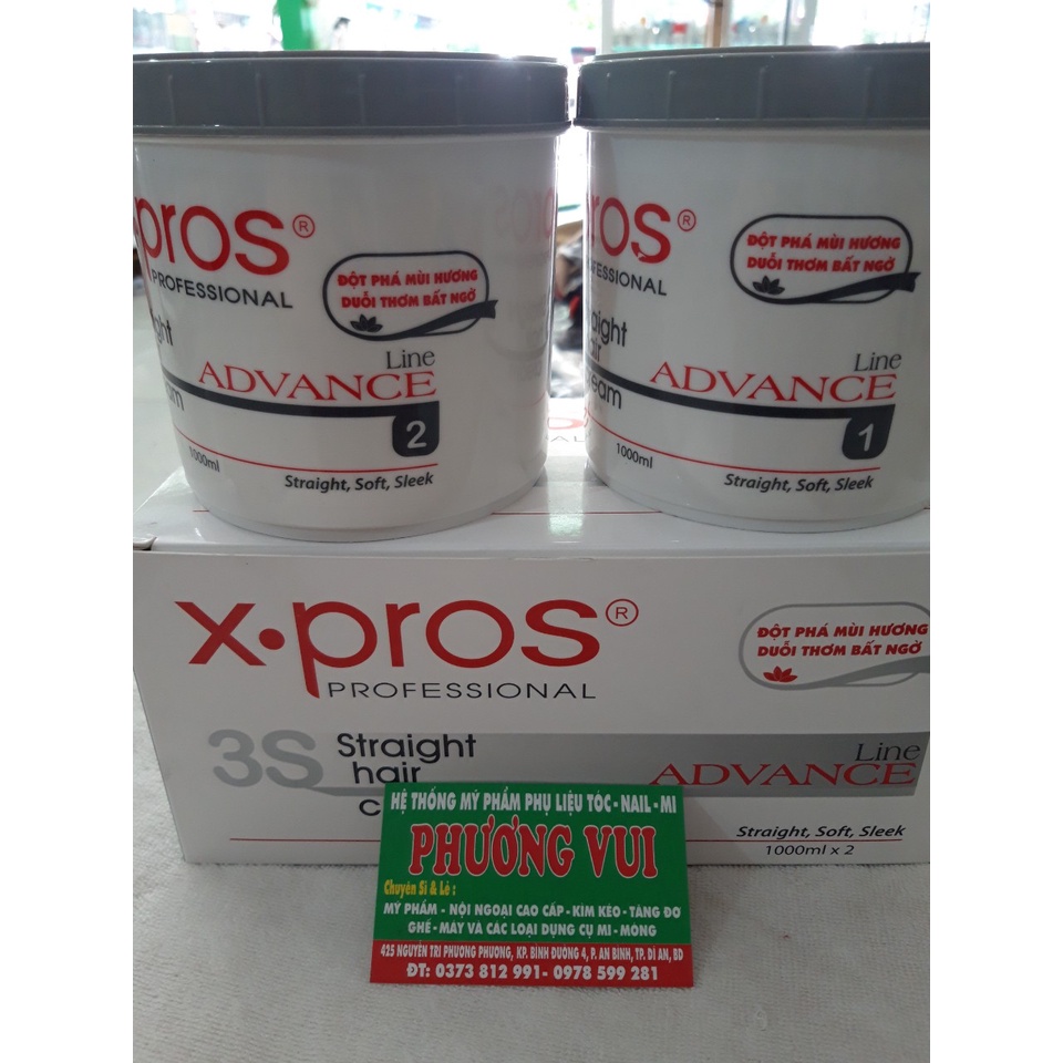 Kem duỗi thẳng tóc cao cấp 3S Straight hair cream X.PROS (1000ml)🌹🌹🌹🌹🌹 ĐỌT PHÁ MÙI HƯƠNG NHẸ TÓC BÓNG MỀM MƯỢT