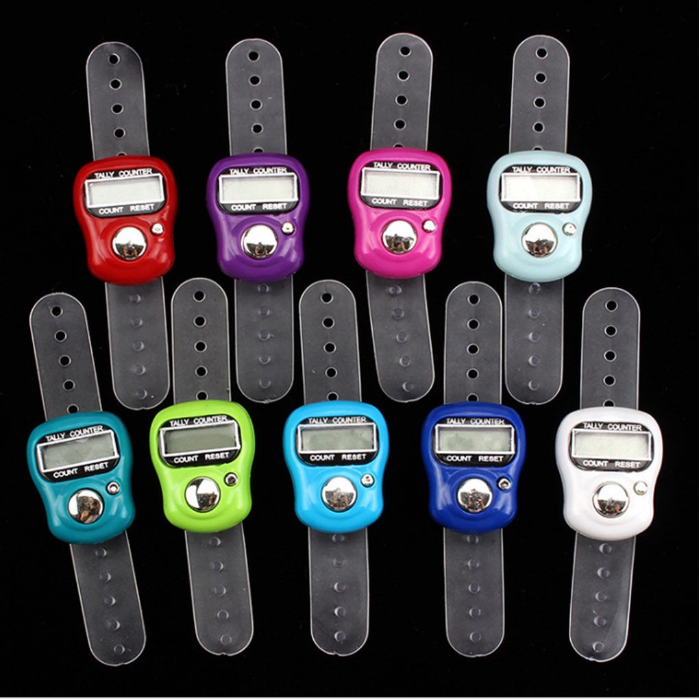 Color Random Digital Counter LCD Display Wrist Wearing Watch Design Plastic Electric Counters【vollter1】