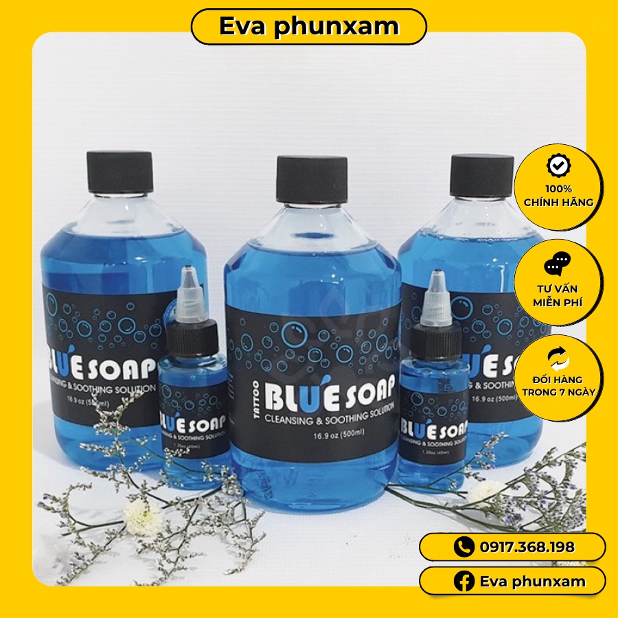 Dung dịch vệ sinh phun xăm BLUE SOAP (500ml)