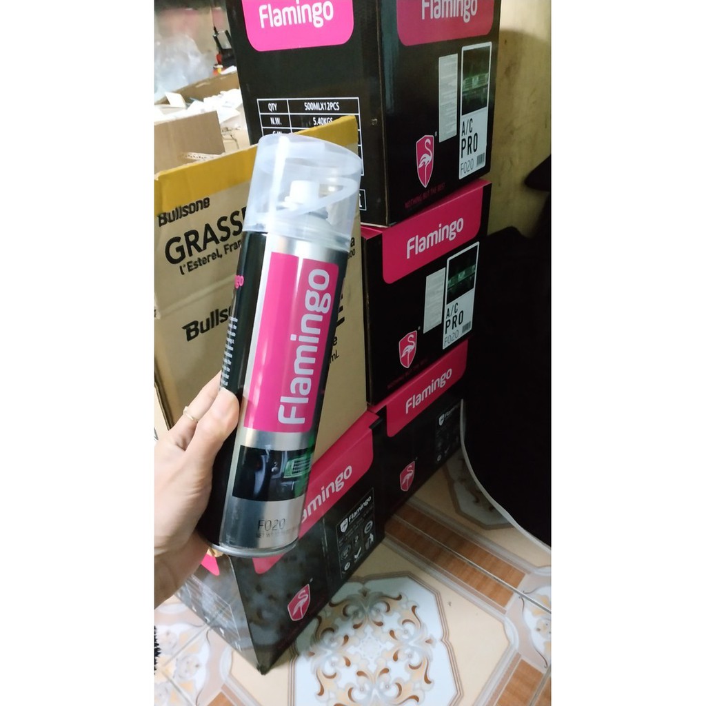 Bình Xịt Vệ Sinh Khử Mùi Hôi Điều Hòa Ô Tô Flamingo F020 500ml
