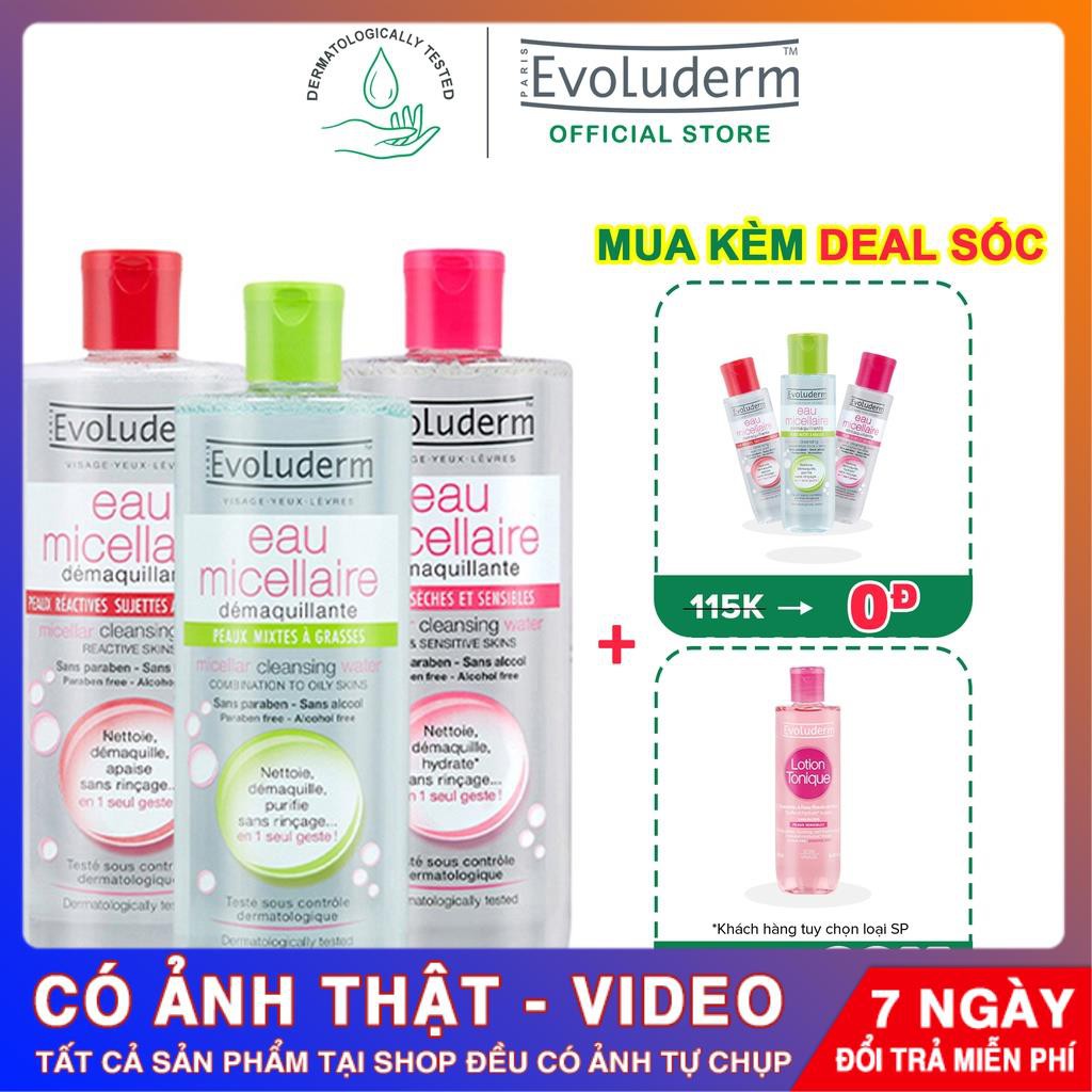 [CHÍNH HÃNG] Nước tẩy trang Evoluderm Eau Micellaire 500ml (Tùy Chọn)