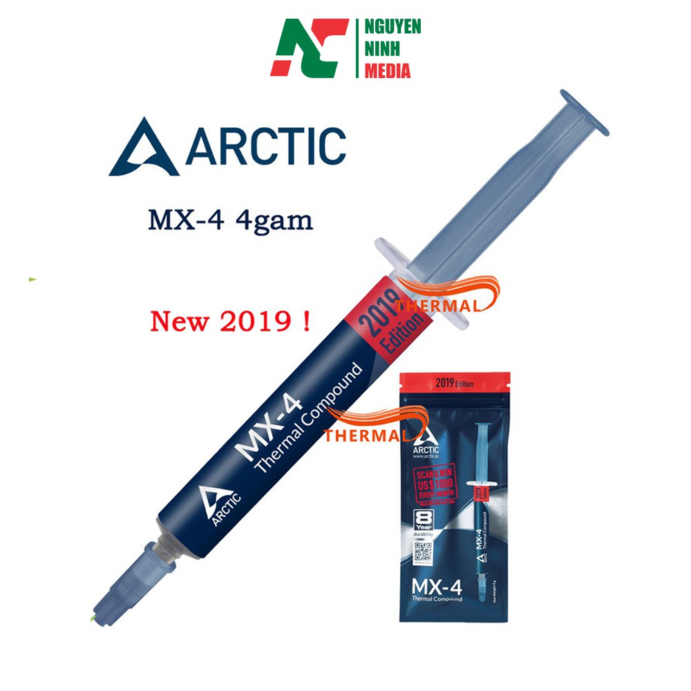 [Mã ELFLASH5 giảm 20K đơn 50K] Keo tản nhiệt Arctic MX-4 (tuýp 4g) Thermal paste MX4 version 2019