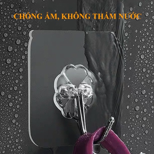 Móc Treo Dán Tường Treo Đồ Trong Suốt, Móc Gài Dán Tường Siêu Dính