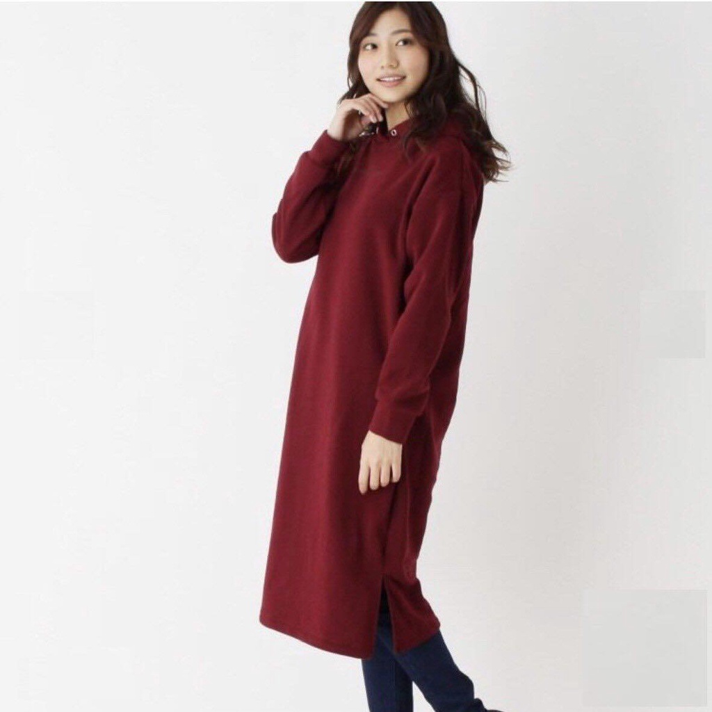 ĐẦM NỈ NỮ HOODIE DÀI