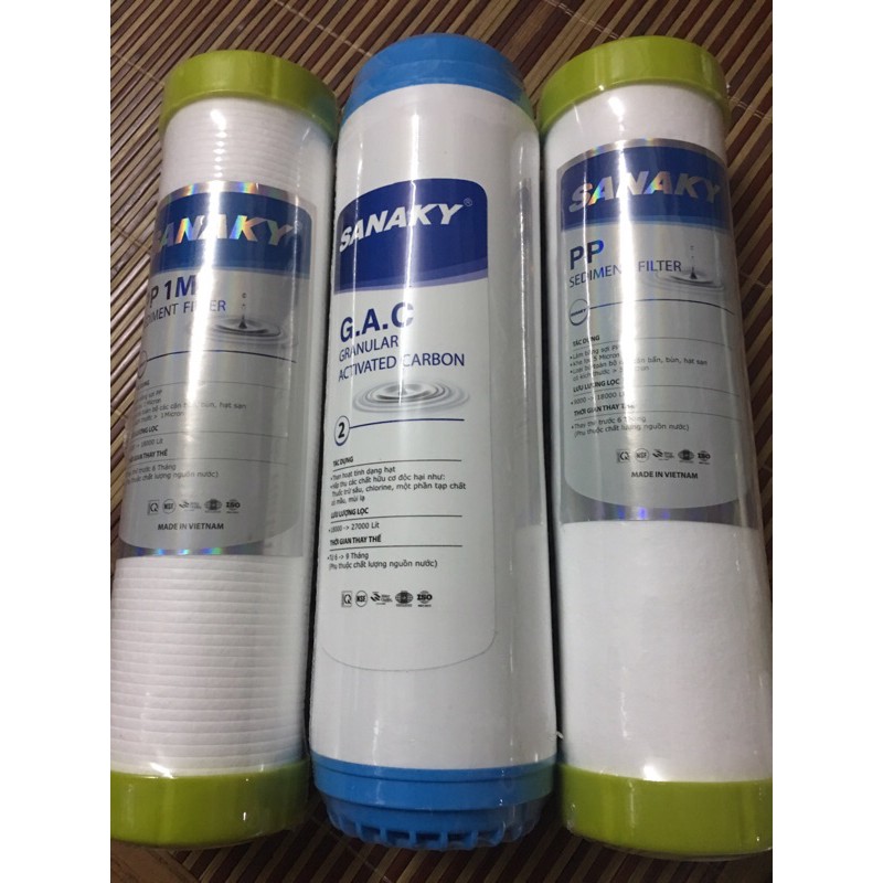 BỘ LÕI LỌC NƯỚC SANAKY SỐ 1+2+3 | BigBuy360 - bigbuy360.vn
