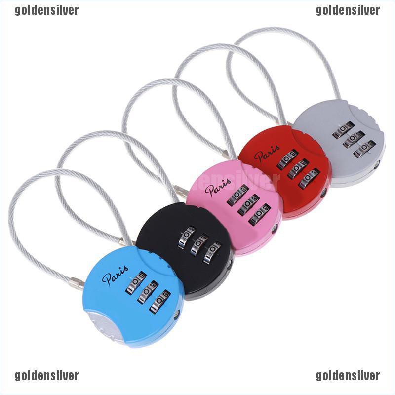 1 Ổ Khóa Hành Lý Du Lịch 3 Chữ Số 3.7 * 9cm