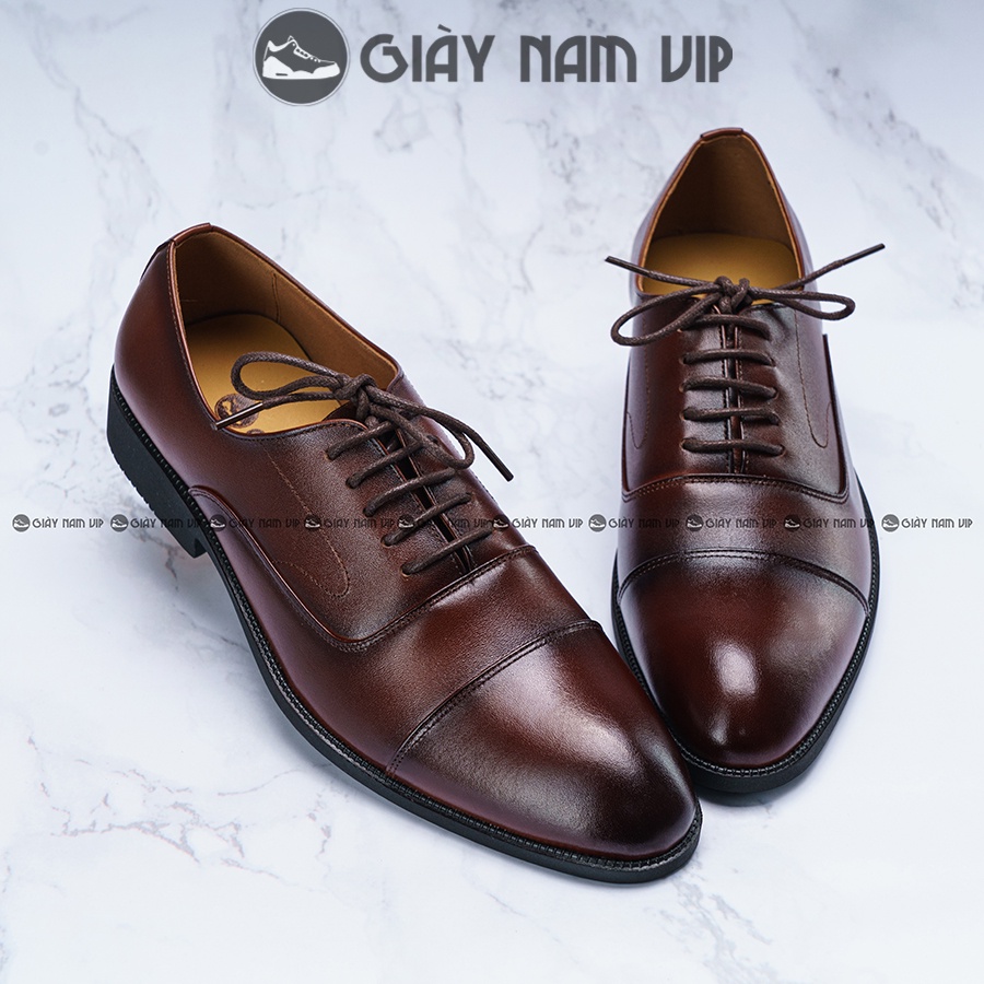 Giày Tây Nam Đẹp Da Bò Cao Cấp Buộc Dây GIAYNAMVIP Giày Oxford Nam Công Sở Hàng Hiệu GVN02