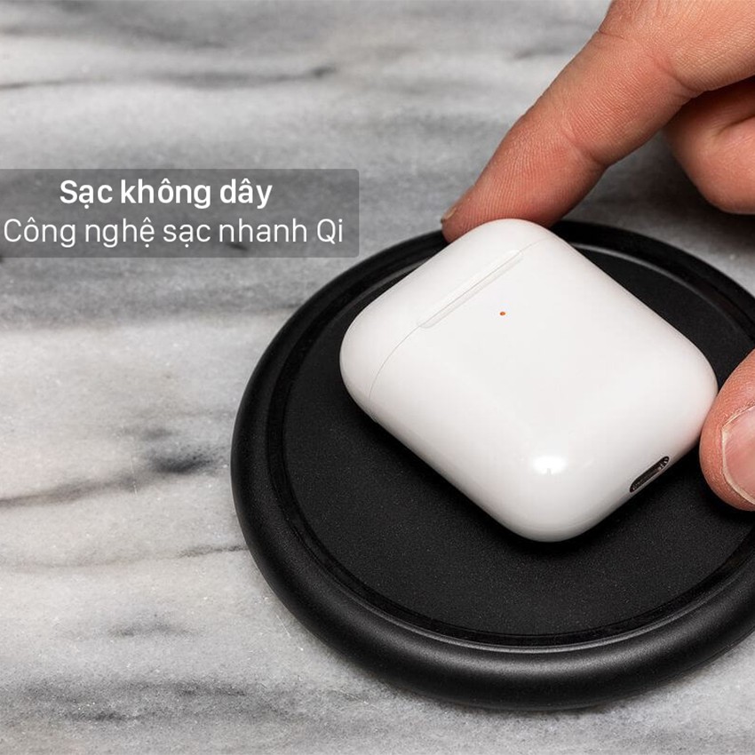 Tai Nghe Bluetooth, Tai Nghe Không Dây Seri 2 Nâng Cấp Cảm Ứng Cảm Biến - Định Vị Đổi Tên Sạc Không Dây Qi, Dùng Mọi HĐH