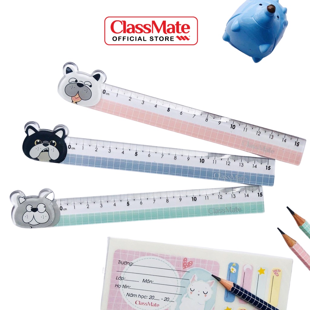 Thước Kẻ Nhựa CLASSMATE Cho Học Sinh 15cm RL04-PE