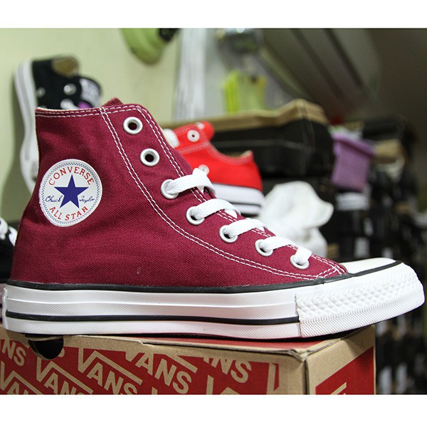 Giày Converse classic cao cổ vải đỏ đô CCVD10