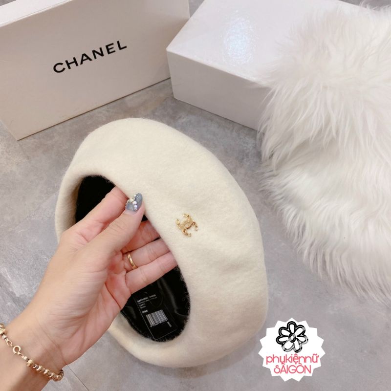 Mũ nồi dạ 2 lớp full tag logo Cha-nel hàng loại 1 dày dặn đẹp dã man
