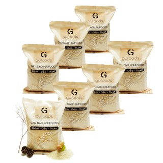 Combo 7 Túi Gạo sạch GUfoods (dẻo - mềm - thơm) (mỗi túi 1kg)