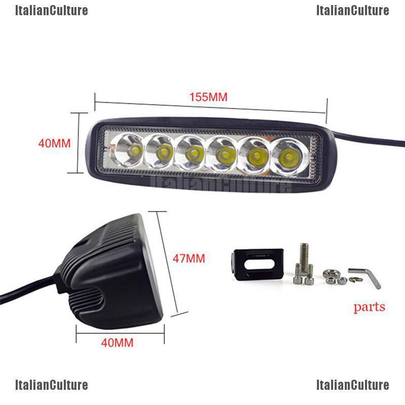 Đèn pha LED 18W 6000K cho xe hơi/tàu thuyền