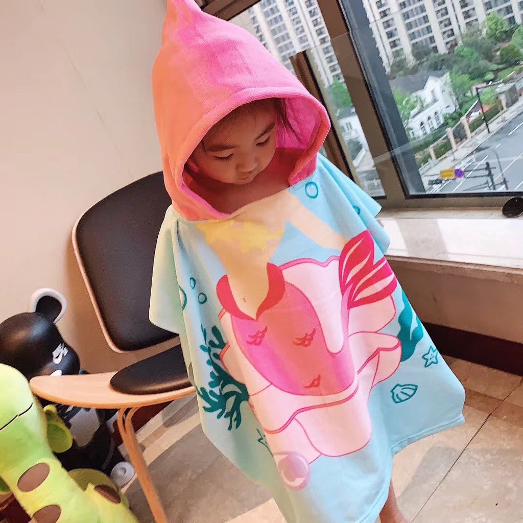 Nhiều mẫu khăn choàng tắm / áo choàng tắm có mũ cho bé trai bé gái 1-5y, nhiều mẫu xinh xắn | Bigbaby Shop