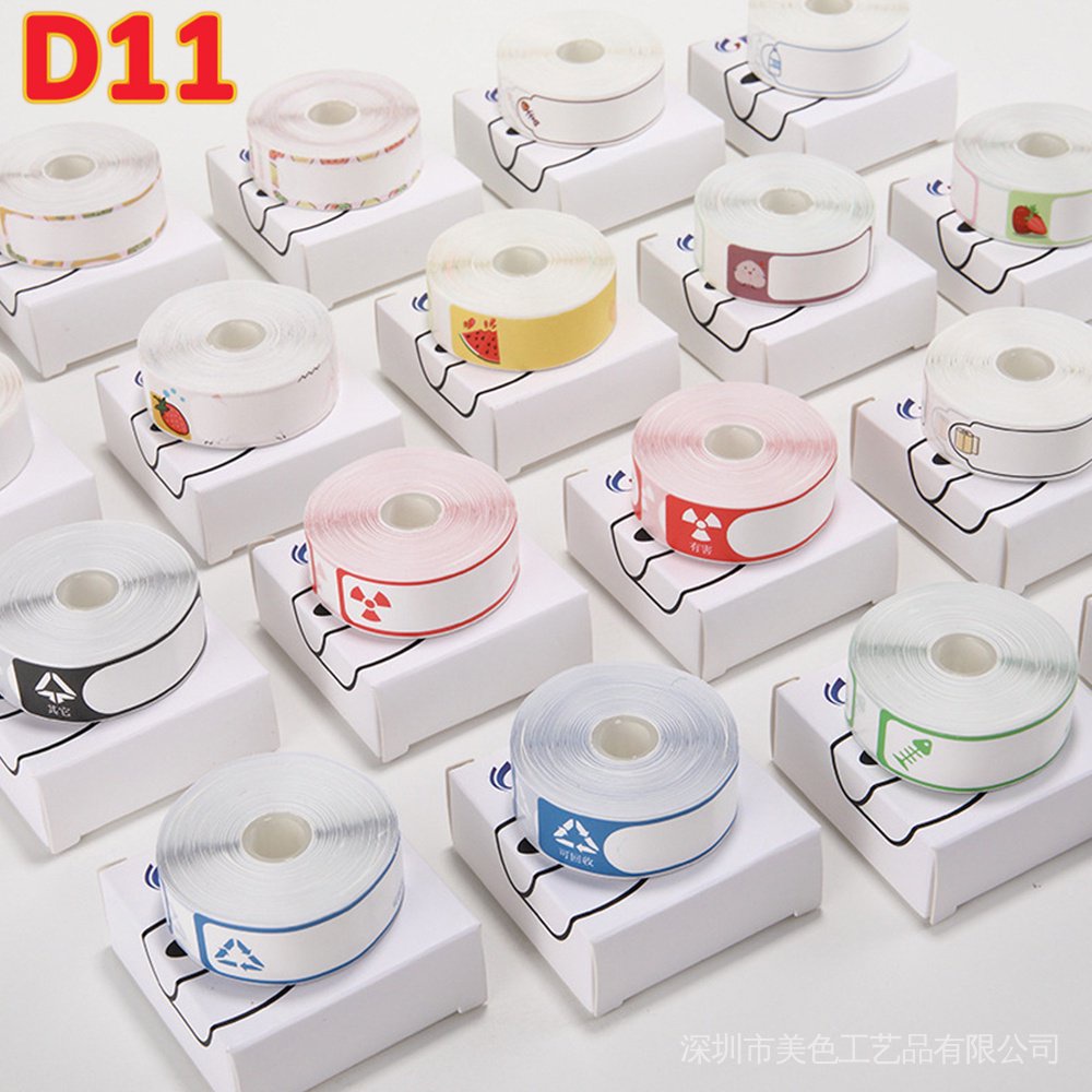 Cuộn Nhãn Dán Máy In niimbot D11 D110 D11 Chống Nước Chống Dầu Chống Rách Nhiều Màu Sắc