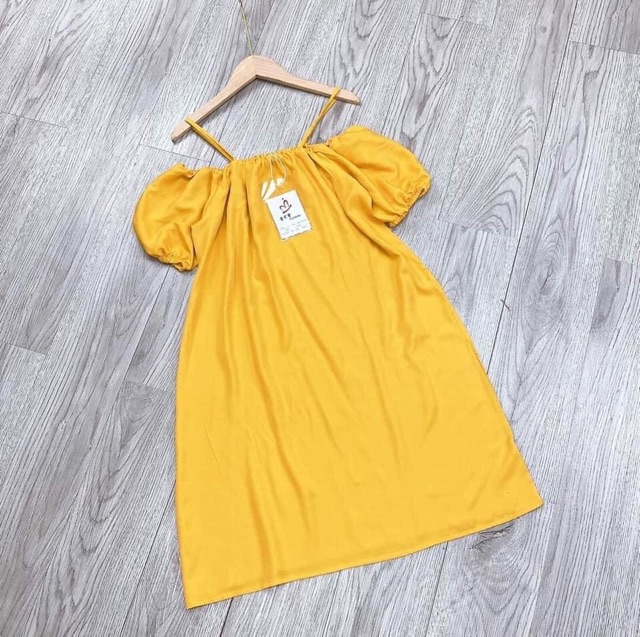 Đầm_trễ_vai-VÁY ĐŨI TRỄ VAI 2 ĐÂY TRƠN-kèm ảnh thật | BigBuy360 - bigbuy360.vn