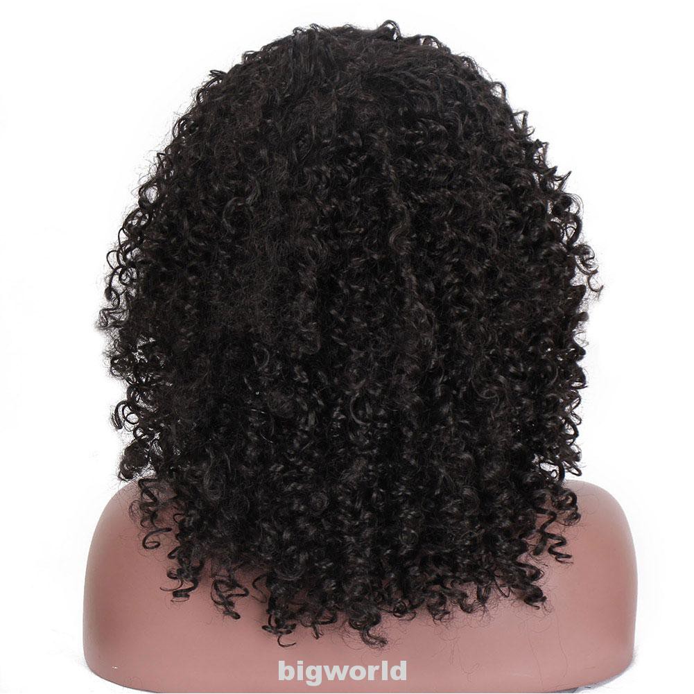 Afro Kinky Daily For Black Women Heat Resistant Human Hair Short Synthetic Curly Wig